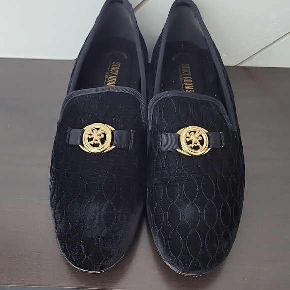 STACY ADAMS Mens 9.5 Valet Velour Bit Slip-on Loafer, Black - Picture 3 of 7